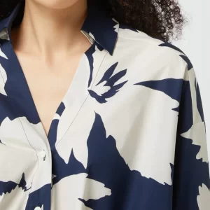 Luisa Cerano Bluse Mit Knotendetail – Marineblau 11