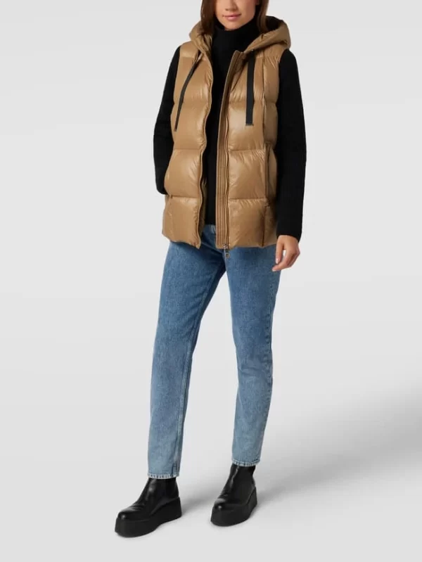 BOSS Daunenweste Mit Kapuze Modell ‘Padriani’ – Camel 1