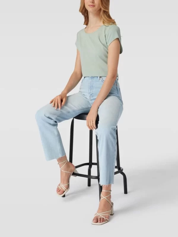 Only Blusenshirt In Unifarbenem Design – Mint 1