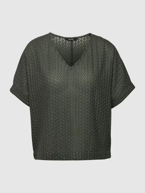 Opus Bluse Mit Allover-Stickerei Modell ‘FALMA’ – Schilf 3