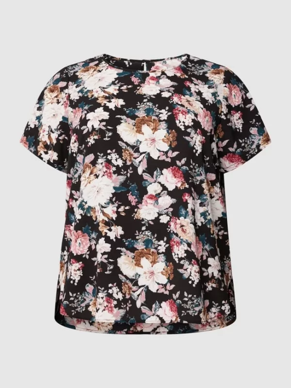 ONLY CARMAKOMA PLUS SIZE Blusenshirt Mit Floralem Muster Modell ‘Carvica’ – Schwarz 3