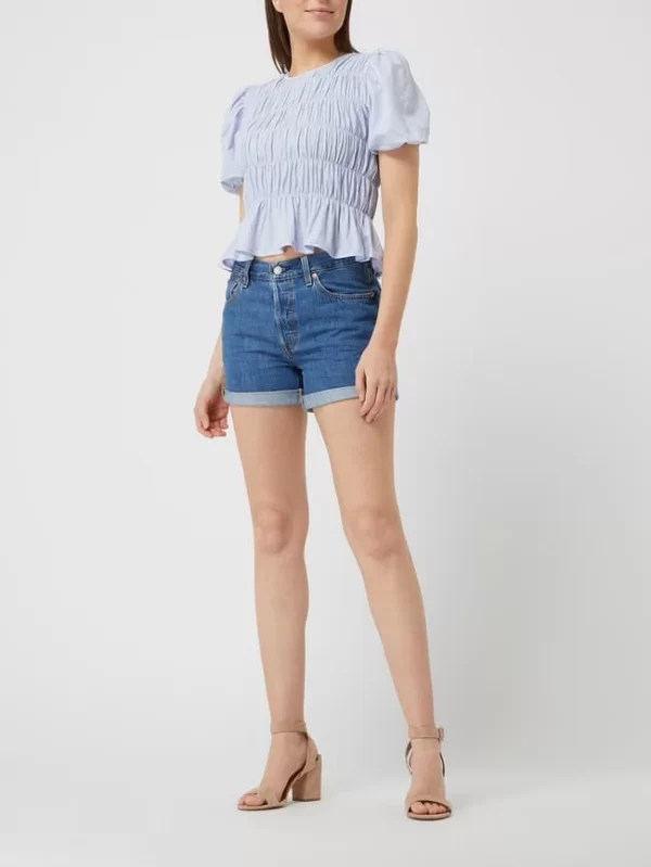 Mango Blusenshirt Aus Viskosemischung – Hellblau 1