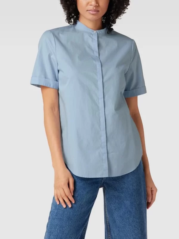 BOSS Casualwear Bluse Mit Stehkragen Modell ‘Befelina’ – Bleu 5