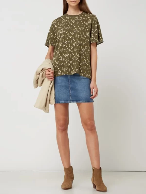 Saint Tropez Blusenshirt Mit Glockenärmeln Modell ‘Ivy’ – Dunkelgrün 1