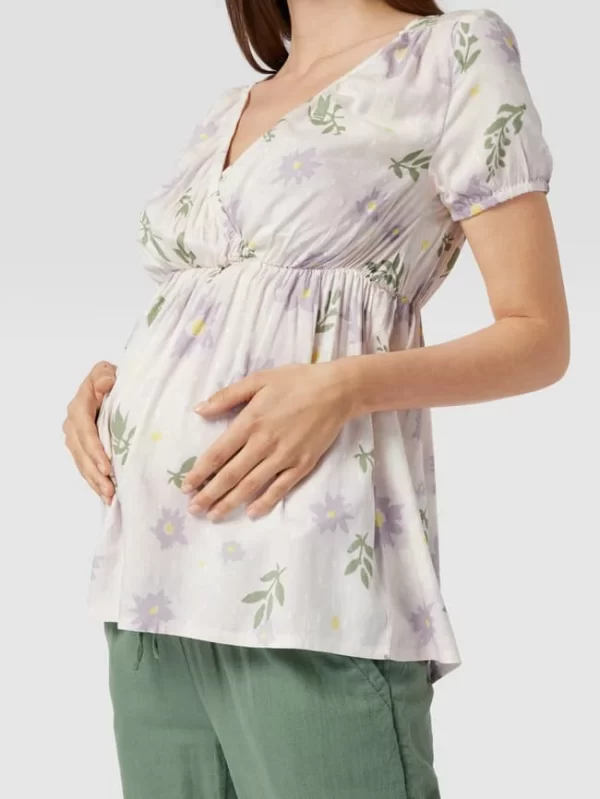 Mamalicious Umstands-Bluse Mit Floralem Muster – Offwhite 4