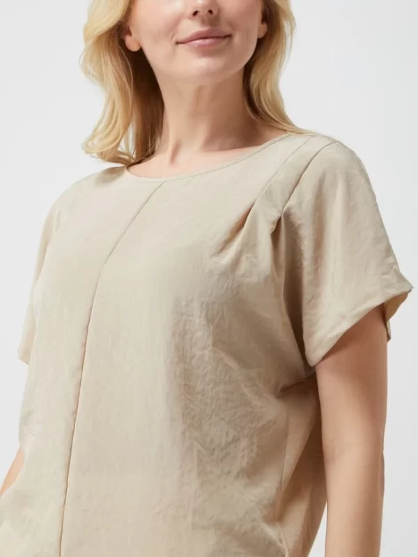 Luisa Cerano Blusenshirt Mit Kontrastvorderseite – Sand 4