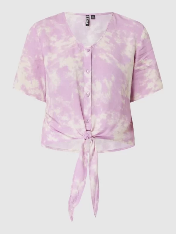 Pieces Cropped Bluse Aus Viskose Modell ‘Nya’ – Flieder 3