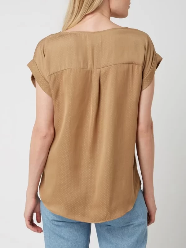 Saint Tropez Blusenshirt Mit Punktmuster Modell ‘Briana’ – Camel Meliert 6