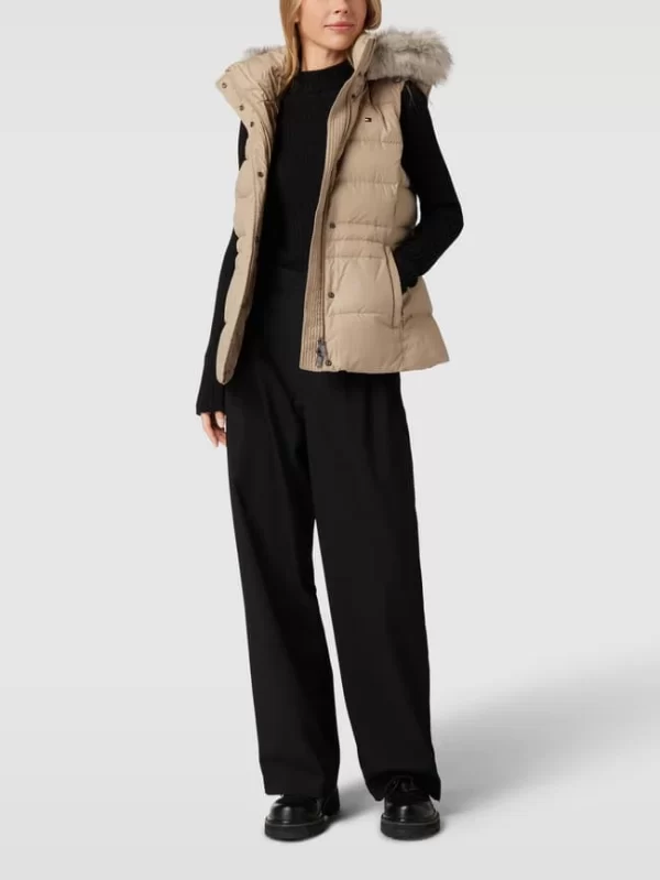 Tommy Hilfiger Daunenweste Mit Label-Detail – Beige 1