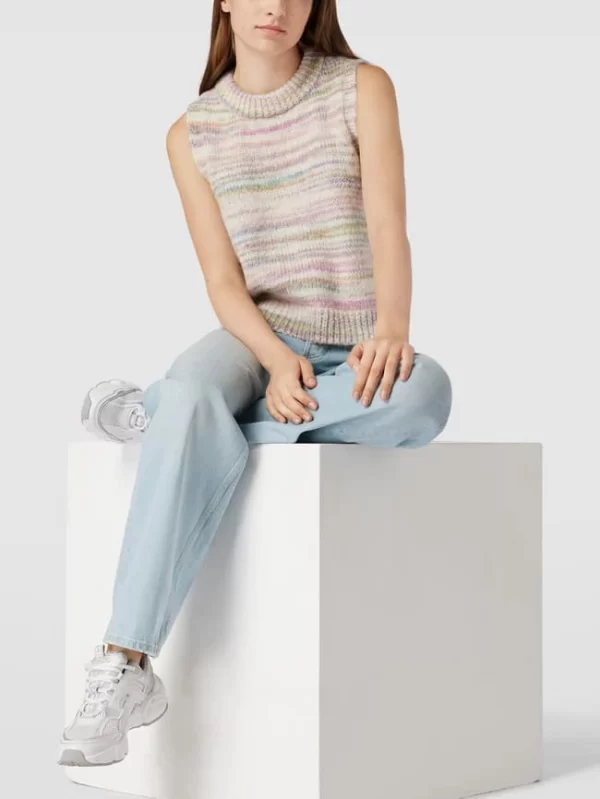 Only Strickweste Mit Streifenmuster Modell ‘CAMA’ – Offwhite 1