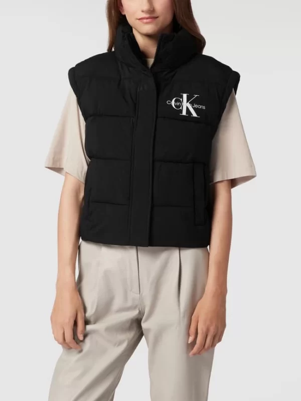 Calvin Klein Jeans Steppweste Mit Stehkragen – Schwarz 5