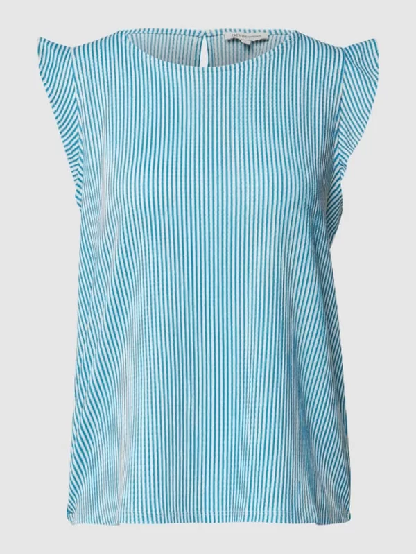 Tom Tailor Denim Bluse Mit Strukturmuster – Bleu 3