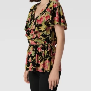 Lauren Ralph Lauren Wickelbluse Mit V-Ausschnitt Modell ‘HASHIN’ – Schwarz 13