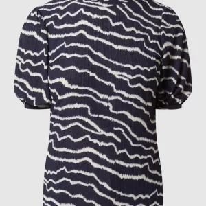Tom Tailor Denim Blusenshirt Mit Allover-Muster – Dunkelblau 9