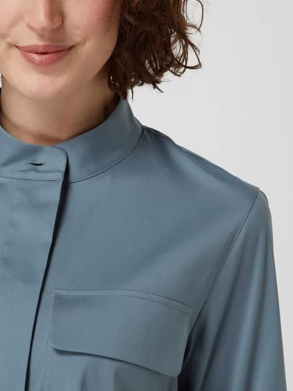 Windsor Bluse Mit 3/4-Arm – Ozean Blau 4