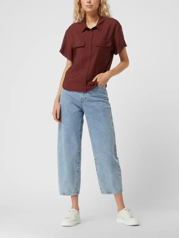 Another Label Bluse Aus Viskosemischung Modell ‘Laurel’ – Schokobraun 1