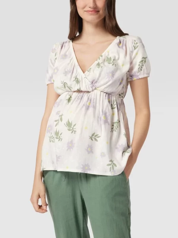 Mamalicious Umstands-Bluse Mit Floralem Muster – Offwhite 5