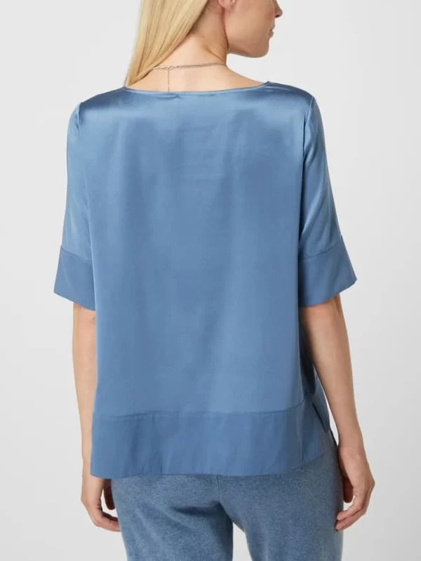 (The Mercer) N.Y. Blusenshirt Mit Seide-Anteil – Rauchblau 6