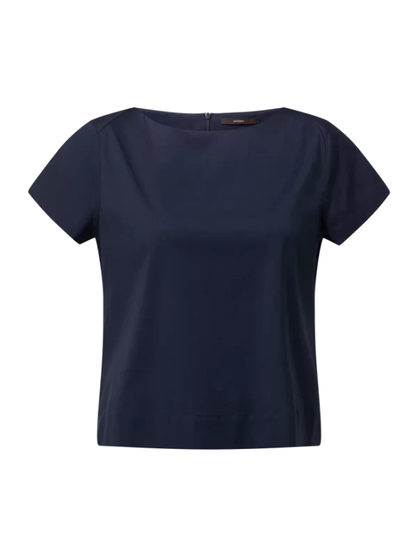 Windsor Blusenshirt Mit Kurzen Ärmeln – Marineblau 3