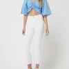 Pieces Cropped Blusenshirt Aus Baumwolle Modell ‘Valdine’ – Hellblau 19