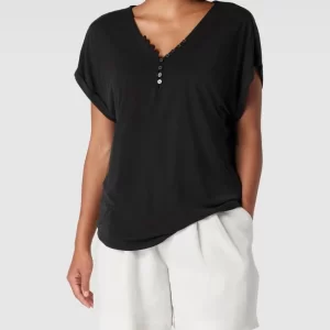 Christian Berg Woman Blusenshirt Mit Zierknopfleiste – Schwarz 13
