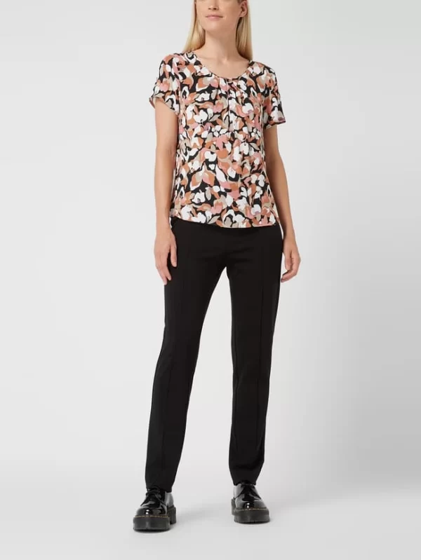 S.Oliver BLACK LABEL Blusenshirt Aus Krepp – Lachs 1