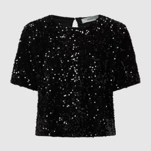Moves Blusenshirt Mit Pailletten Modell ‘Discella’ – Schwarz 9