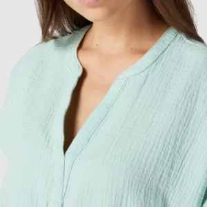 Christian Berg Woman Blusenshirt Mit V-Ausschnitt – Helltürkis 11