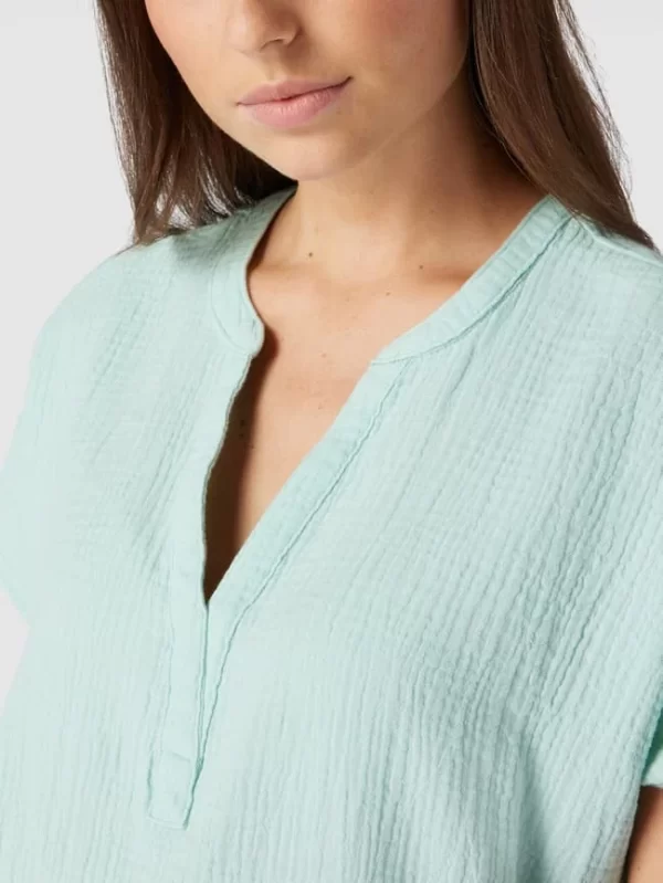 Christian Berg Woman Blusenshirt Mit V-Ausschnitt – Helltürkis 4