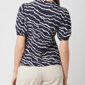 Tom Tailor Denim Blusenshirt Mit Allover-Muster – Dunkelblau 15