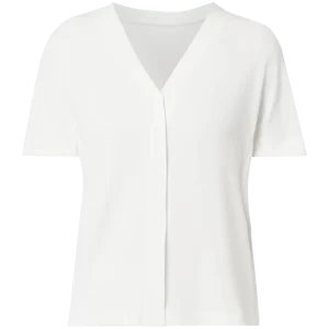 Marc Cain Blusenshirt Mit Zierleisten Im Double-Layer-Look – Offwhite 9