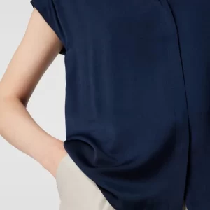 Comma Bluse Mit V-Ausschnitt – Dunkelblau 11