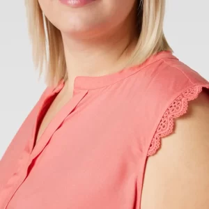 ONLY CARMAKOMA PLUS SIZE Bluse Mit Spitzenbesatz – Mauve 11