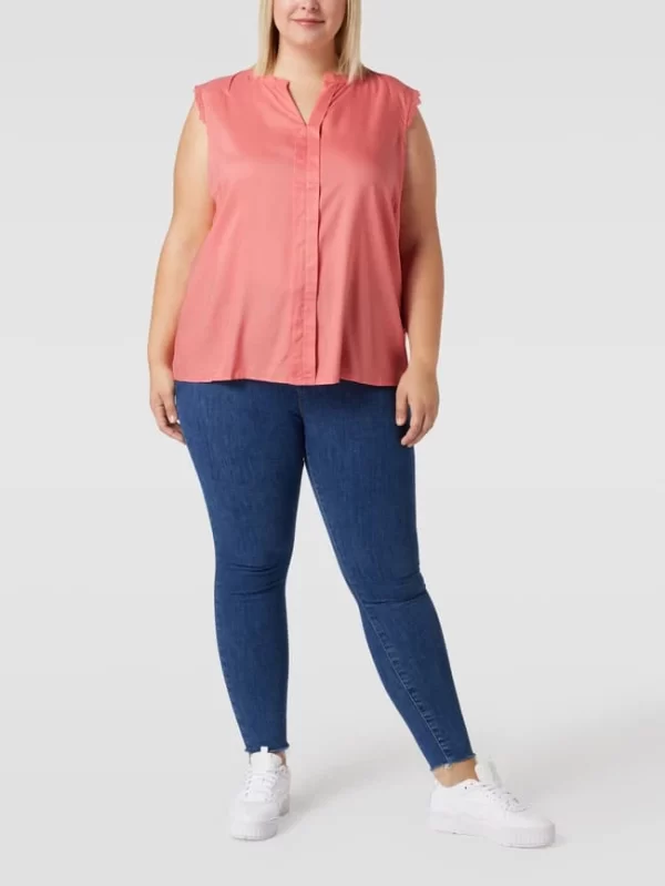 ONLY CARMAKOMA PLUS SIZE Bluse Mit Spitzenbesatz – Mauve 1