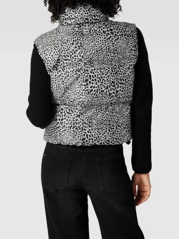 MICHAEL Michael Kors Daunenweste Mit Animal-Print Modell ‘MK Go Puffer Vest’ – Schwarz 6