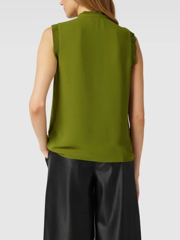 Jake*s Collection Blusentop Mit Schlüsselloch-Ausschnitt – Olivgrün 6