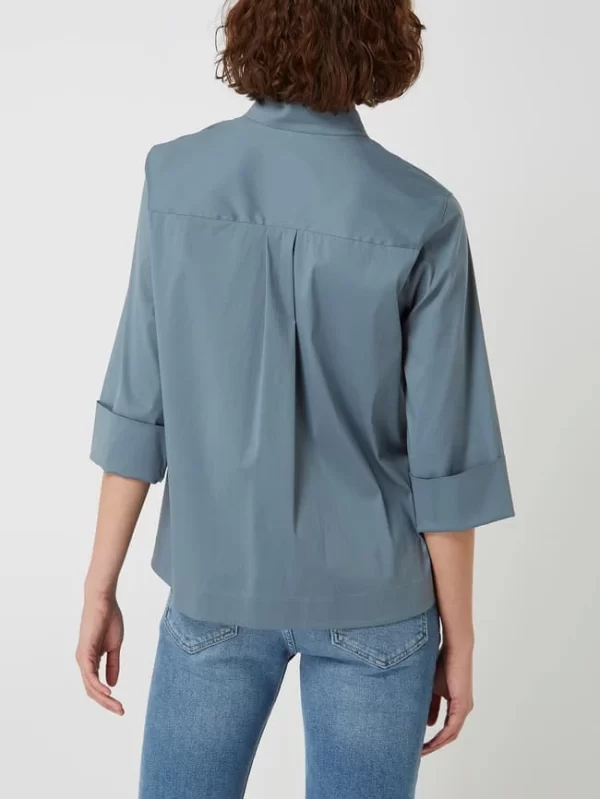 Windsor Bluse Mit 3/4-Arm – Ozean Blau 6