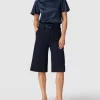 S.Oliver BLACK LABEL Blusenshirt Mit Geripptem Rundhalsausschnitt – Rauchblau 5