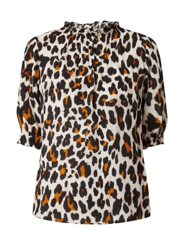 Tonno & Panna Blusenshirt Mit Leopardenmuster Modell ‘Tinka’ – Schwarz 3