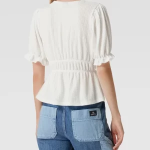 Gina Tricot Kurzarmbluse Mit Schnürung Modell ‘Daisy’ – Weiß 15