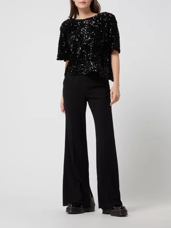 Moves Blusenshirt Mit Pailletten Modell ‘Discella’ – Schwarz 1