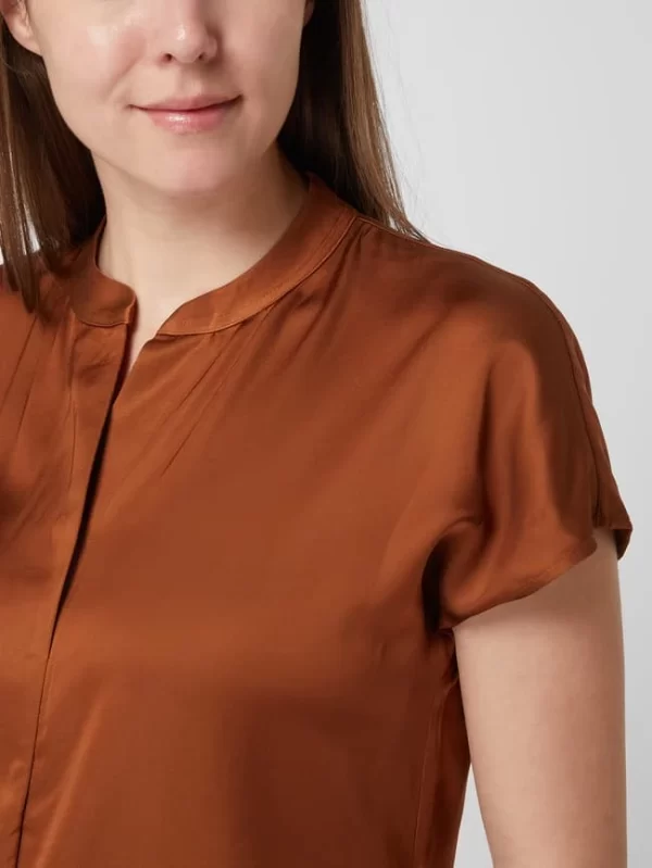 Taifun Bluse Aus Satin – Cognac 4