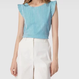 Tom Tailor Denim Bluse Mit Strukturmuster – Bleu 13