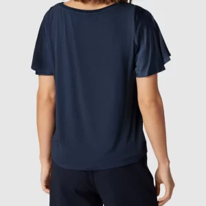 S.Oliver BLACK LABEL Blusenshirt Mit Geripptem Rundhalsausschnitt – Rauchblau 15
