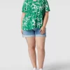 ONLY CARMAKOMA PLUS SIZE Blusenshirt Mit Floralem Muster – Hellgrün 5
