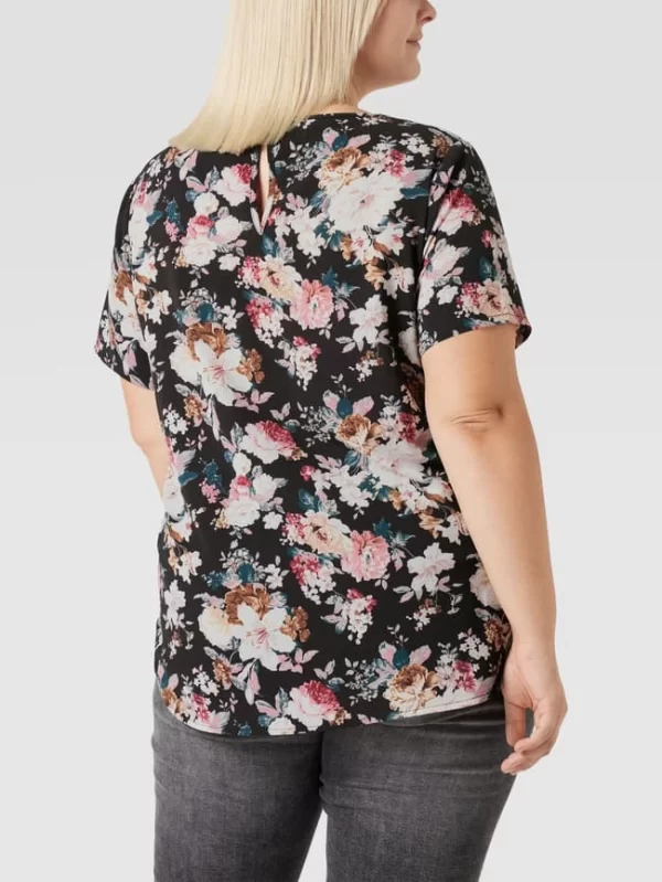 ONLY CARMAKOMA PLUS SIZE Blusenshirt Mit Floralem Muster Modell ‘Carvica’ – Schwarz 6