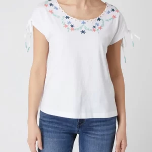Montego Shirt Mit Floralen Stickereien – Weiß 13