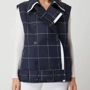 Phillip Lim Weste Mit Taillengürtel – Marineblau 13