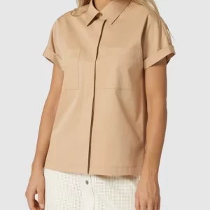 BOSS Kurzärmelige Bluse Mit Brusttaschen Modell ‘Baranda’ – Camel 13