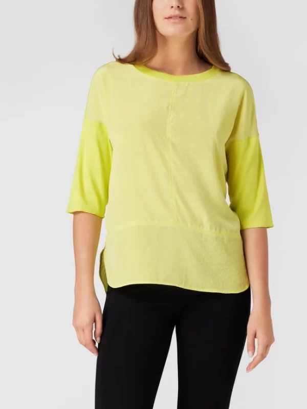 Marc Cain Blusenshirt Mit Ziernähten – Hellgelb 5